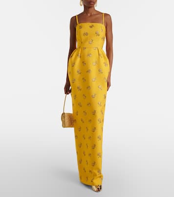 Robe longue en jacquard | Carolina Herrera