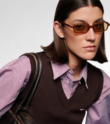 Logo rectangular sunglasses | Miu Miu