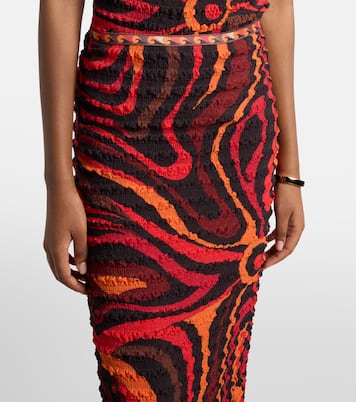 Falda larga Occhi fruncida | Pucci