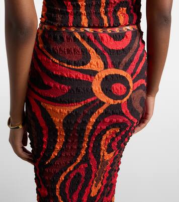 Falda larga Occhi fruncida | Pucci