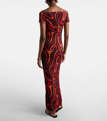 Falda larga Occhi fruncida | Pucci