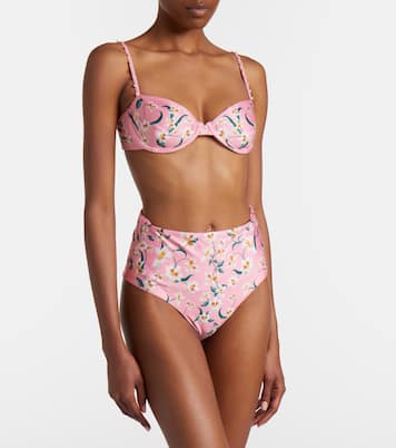 Magenta floral bikini bottoms | Agua by Agua Bendita