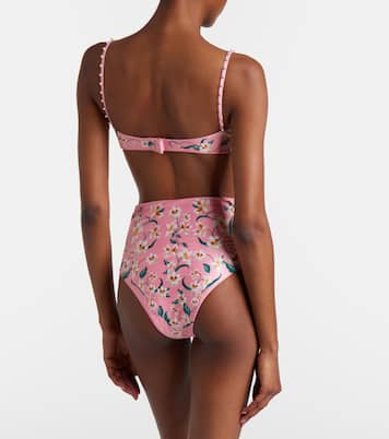 Magenta floral bikini bottoms | Agua by Agua Bendita