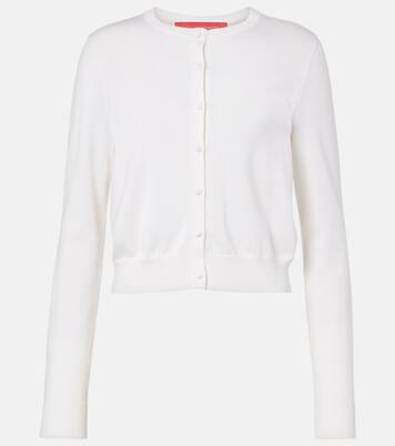 Cardigan cropped in seta e cotone | Carolina Herrera
