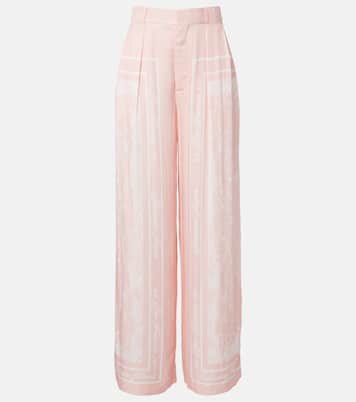 Printed satin palazzo pants | Balmain