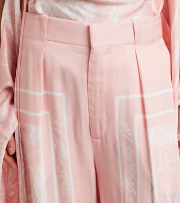 Printed satin palazzo pants | Balmain