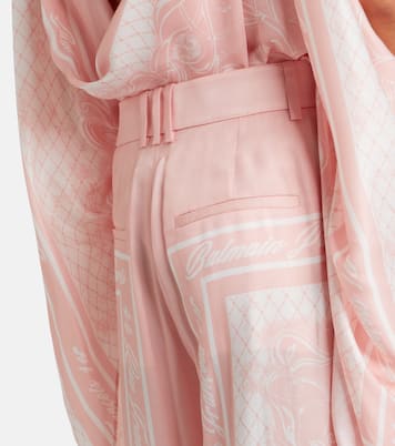 Printed satin palazzo pants | Balmain