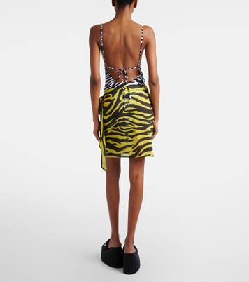 Paréo en coton à imprimé zèbre | The Attico