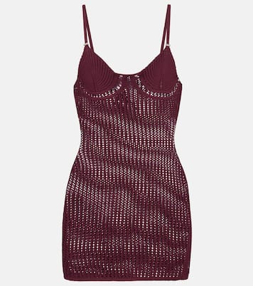 Crochet cotton-blend minidress | The Attico