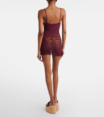 Crochet cotton-blend minidress | The Attico