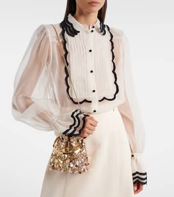 Bon Bon Small embellished bucket bag | Jimmy Choo