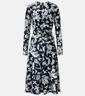 Abito midi con stampa floreale | Erdem