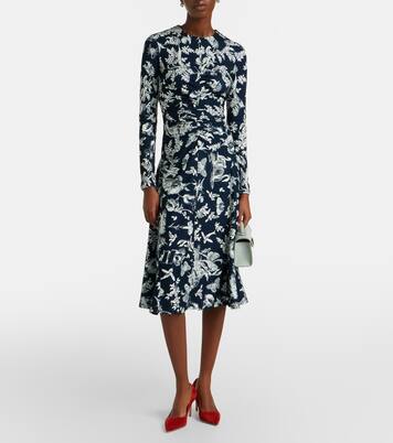 Abito midi con stampa floreale | Erdem