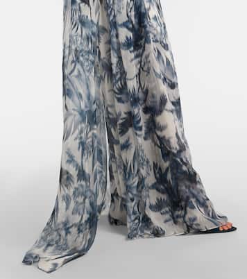 Caped silk gown | Oscar de la Renta
