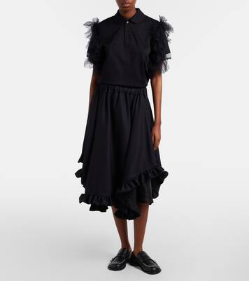 Midirock aus Wolle | Noir Kei Ninomiya