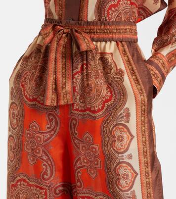 Mahon paisley silk palazzo pants | Zimmermann