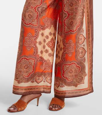 Mahon paisley silk palazzo pants | Zimmermann