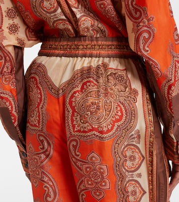 Mahon paisley silk palazzo pants | Zimmermann