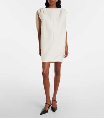 Draped wool and silk minidress | Balenciaga