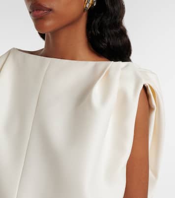 Draped wool and silk minidress | Balenciaga