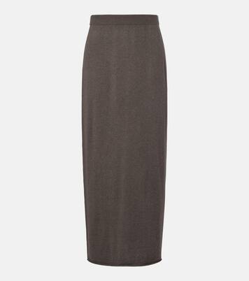 Charlotta cotton and cashmere maxi skirt | Lisa Yang
