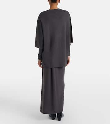 Charlotta cotton and cashmere maxi skirt | Lisa Yang