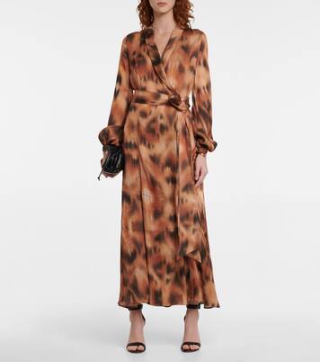 Robe portefeuille Cabana à motif léopard | Galvan