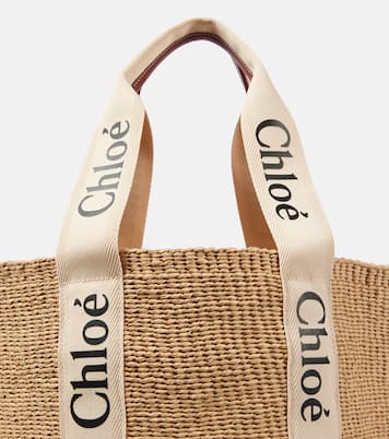 x Mifuko Woody Large raffia tote | Chloé