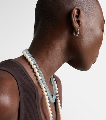 Rivulet 18kt white gold hoop earrings with diamonds | Ileana Makri