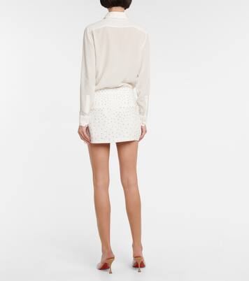 Mini-jupe Carling en crêpe à cristaux | Alex Perry