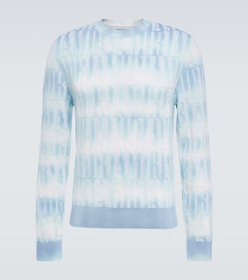 Logo cotton and cashmere-blend sweater | Amiri