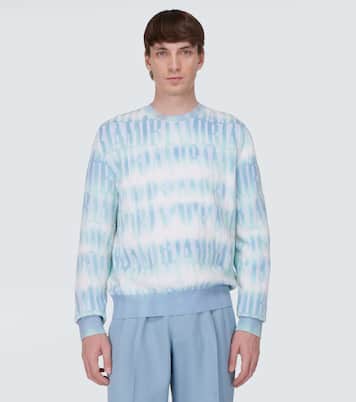 Logo cotton and cashmere-blend sweater | Amiri