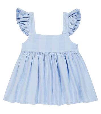 Sky ruffled cotton poplin top | Morley