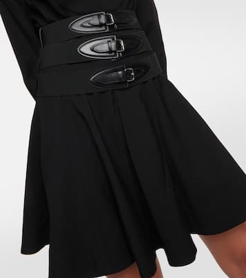 Vestido corto de lana con cinturón | Alaïa