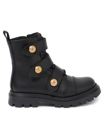 Embellished leather boots | Balmain Kids