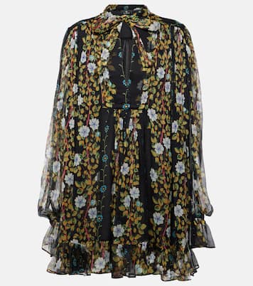 Floral silk crepon minidress | Etro