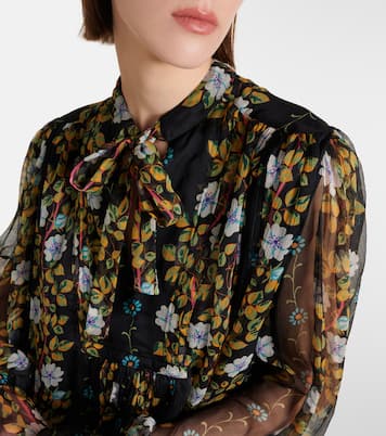 Floral silk crepon minidress | Etro