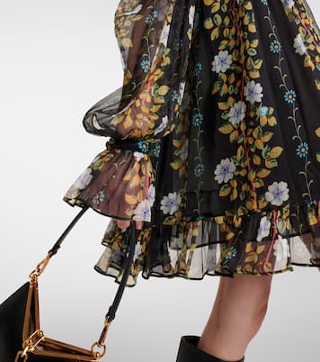 Floral silk crepon minidress | Etro