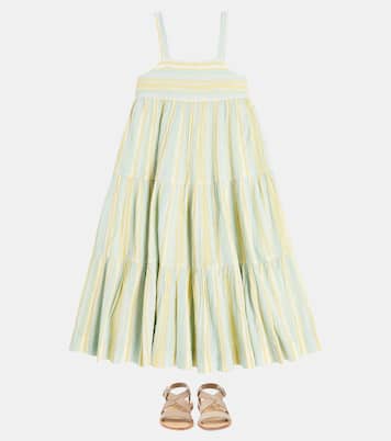 Cora striped cotton crêpe dress | Bonpoint