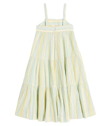 Cora striped cotton crêpe dress | Bonpoint