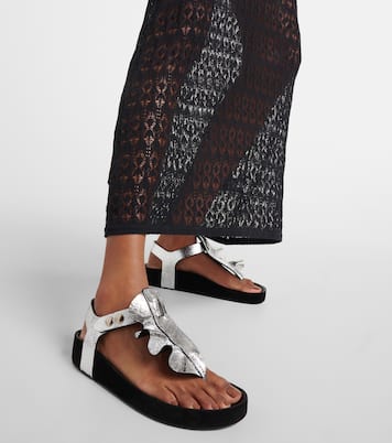 Sandales Isela en cuir métallisé | Isabel Marant