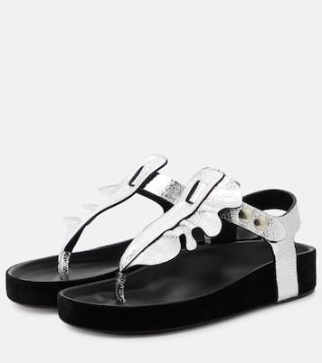 Sandales Isela en cuir métallisé | Isabel Marant