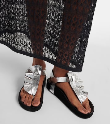 Sandales Isela en cuir métallisé | Isabel Marant