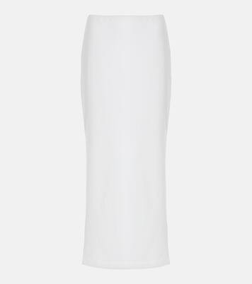 High-Rise-Midirock aus einem Baumwollgemisch | Norma Kamali