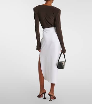 High-Rise-Midirock aus einem Baumwollgemisch | Norma Kamali