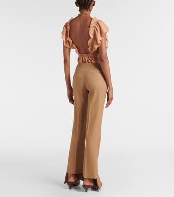 Gerade Mid-Rise-Hose aus Wolle | Chloé