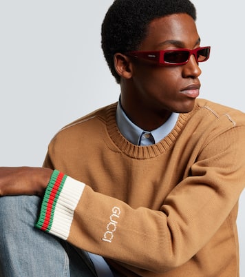 Logo rectangular sunglasses | Gucci