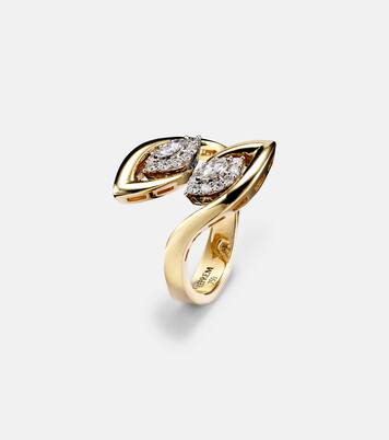 Ring Golden Strands aus 18kt Gelbgold mit Diamanten | Yeprem