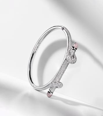 Bracelet Chakra Icon en or blanc 18 ct, diamants et quartz | Ananya