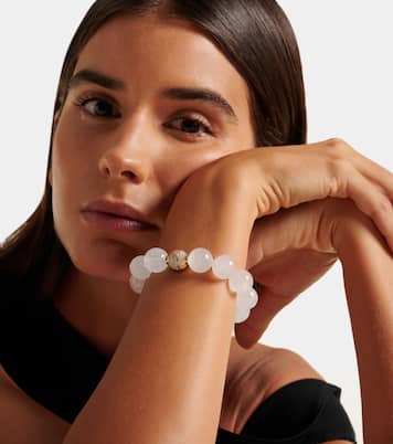 Bracelet Riviera Orb en or 18 ct, pierre de lune et diamants | Octavia Elizabeth